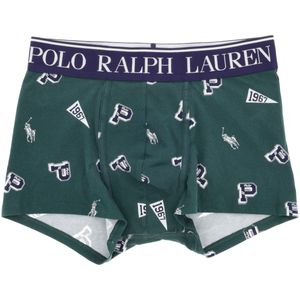 Green cotton boxer shorts with pattern