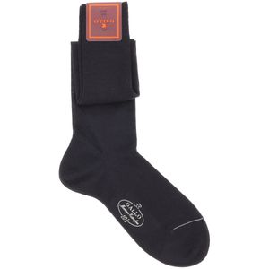 Long plain wool socks