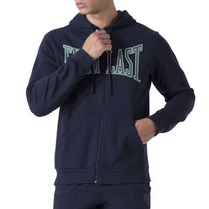 Felpa basic full zip con maxi logo