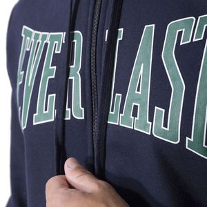 Felpa basic full zip con maxi logo