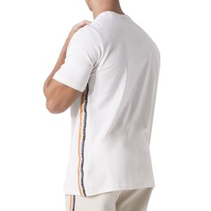 T-shirt basic con tape logo tricolore e maxi logo frontale