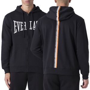 Felpa full zip con tape logo tricolore sulla schiena