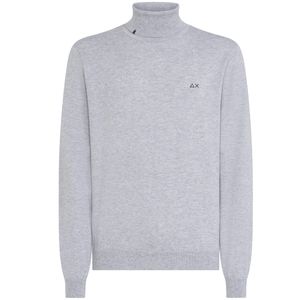 Wool and cotton turtleneck with logo