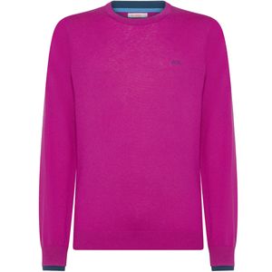 Maglione bicolore in lana e cotone