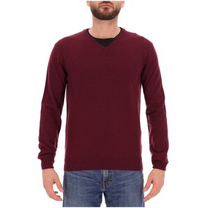 V-neck sweater in extrafine merino wool