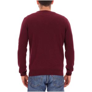 V-neck sweater in extrafine merino wool
