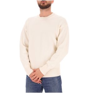 Pullover girocollo in maglia di lana vergine