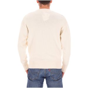 Pullover girocollo in maglia di lana vergine