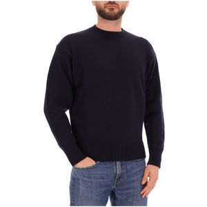 Pullover girocollo in maglia di lana vergine