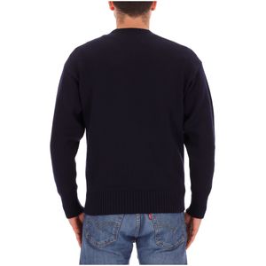 Pullover girocollo in maglia di lana vergine