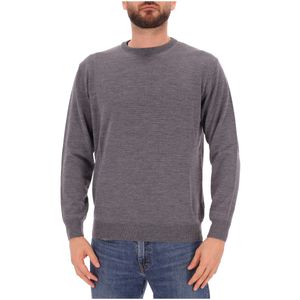 Crewneck sweater in extrafine merino wool