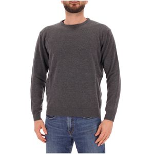 Crew-neck sweater in wool and cashmere