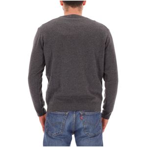 Crew-neck sweater in wool and cashmere