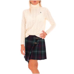 Gonna a portafoglio tartan con pieghe