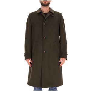 Long coat in virgin wool and alpaca