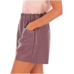 Pantaloncino in ecopelle con vita a caramella