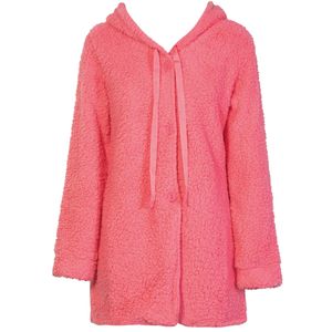 Teddy dressing gown with hood