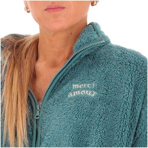 Vestaglia effetto teddy lurex con chiusura zip