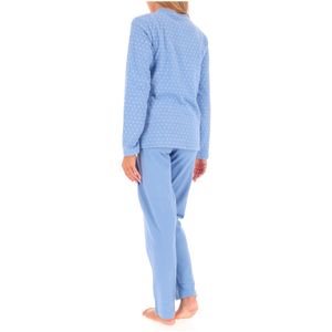 Pigiama azzurro in flanella con stampa cuori
