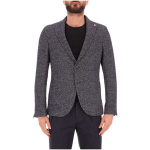 Jacket with micro-pattern in cotton blend