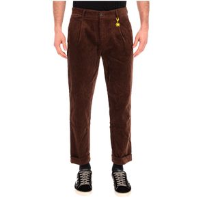 Pantaloni in velluto con risvolto