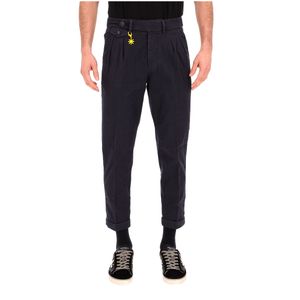 Double pleated cotton trousers