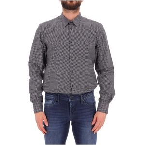 Cotton shirt with all-over pattern