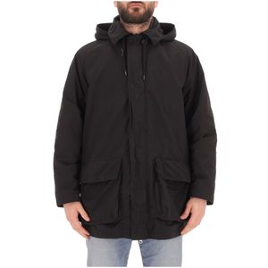 Parka with removable down jacket