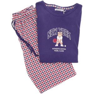 Blue pajama set with bear