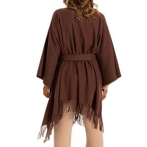 Cape with fringes