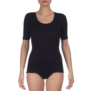 T-Shirt a coste in lana e seta