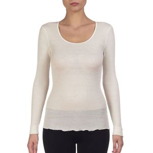 Maglia a maniche lunghe in lana e seta