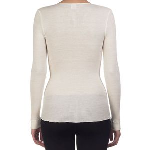 Maglia a maniche lunghe in lana e seta