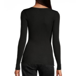 Maglia a maniche lunghe in lana e seta