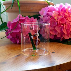 Splash-proof borosilicate glass cup