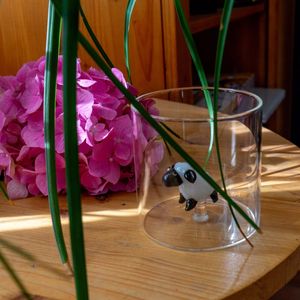 Splash-proof borosilicate glass cup