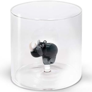 Splash-proof borosilicate glass cup
