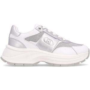 Sneakers Eva 02 in pelle e lurex