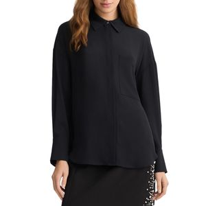 Black oversized shirt with pocket