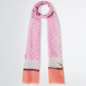 Stola stampa monogram con lucchetto