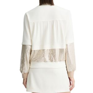 Giacca con paillettes bianca