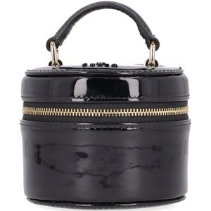 Mini round bag Camelia black