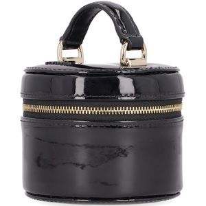 Mini round bag Camelia black