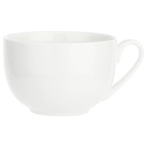 White Jumbo Cup with Saucer Corte