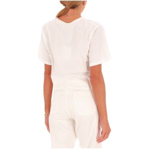 Addirsi T-shirt with rhinestone and pearl jewel applications