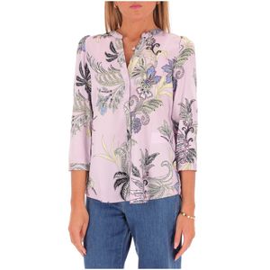 Geova blouse printed in shiny satin