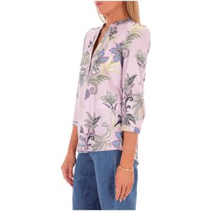 Geova blouse printed in shiny satin