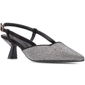 Slingback with rhinestones and Libra heel