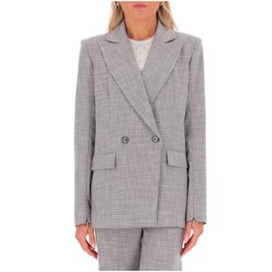 Grey jacket with logo buttons