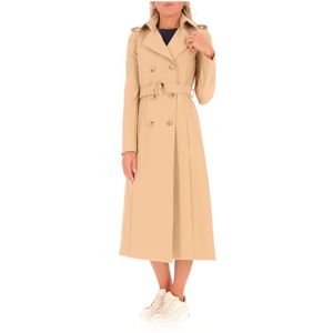 Trench con fibbia in nylon bielastico